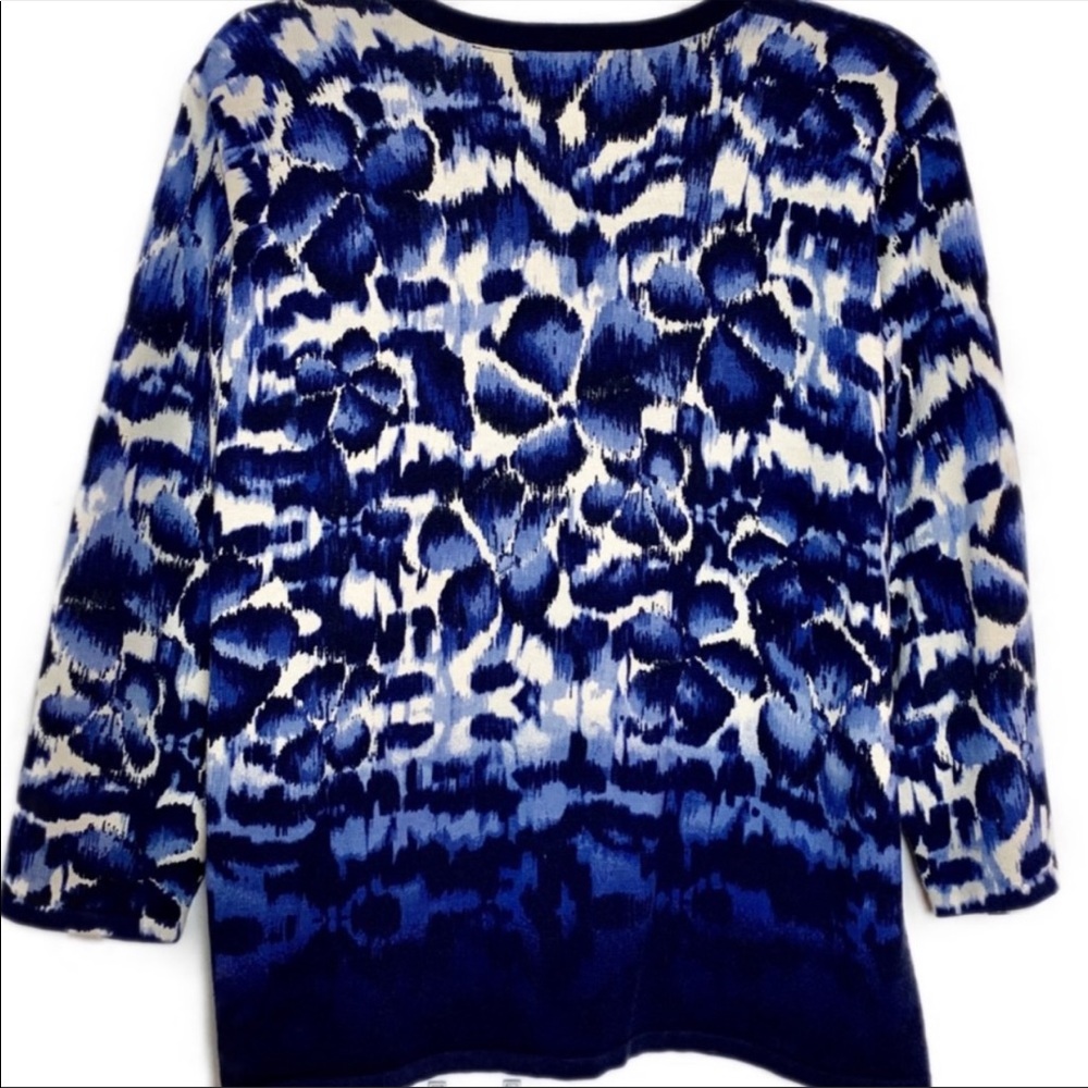 Alfred Dunner | Blue Ombré Mid-Weight Sweater - Picture 4 of 8